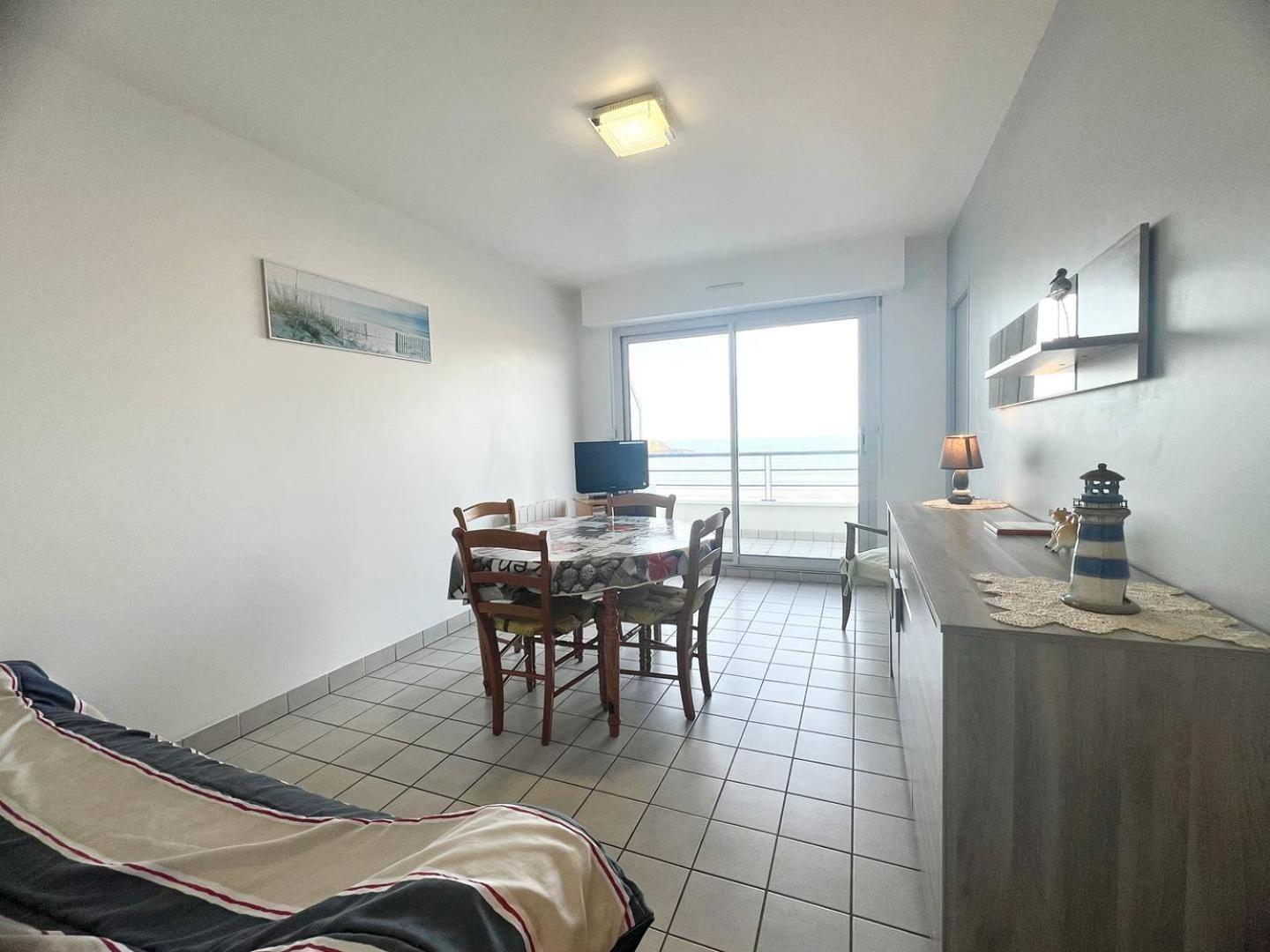 514 - Appartement 1 Chambre Vue Mer En Bordure De La Plage Du Centre D'Erquy Bagian luar foto